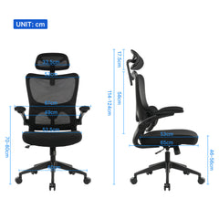 8028 Series High Back Ergonomic Office Chair Black Foam