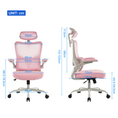 8028 Series High Back Ergonomic Office Chair Pink Foam