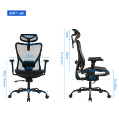 9018 Series Premium Ergonomic Office Chair Black Mesh