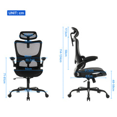 8028 Series High Back Ergonomic Office Chair Black Mesh