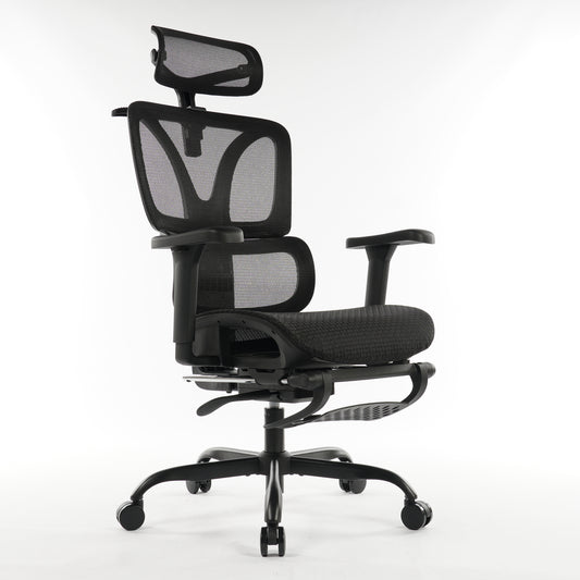 9028 Series Paramount Lounge Ergonomic Office Chair Black Mesh