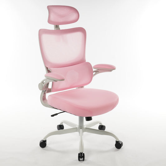8028 Series High Back Ergonomic Office Chair Pink Foam