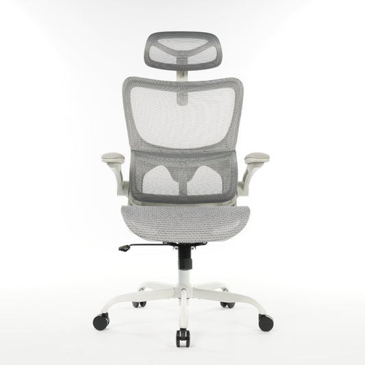 8028 Series High Back Ergonomic Office Chair Grey Mesh