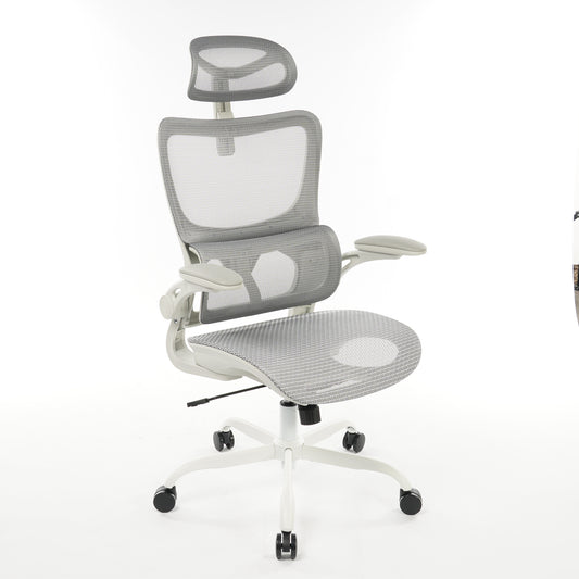 8028 Series High Back Ergonomic Office Chair Grey Mesh